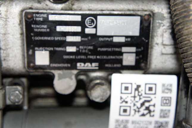 Номер двигателя и фотография площадки DAF FX28OM