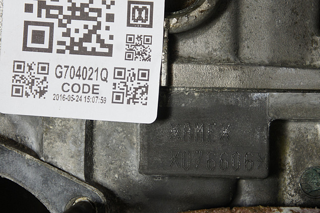 Номер двигателя и фотография площадки Skoda AME